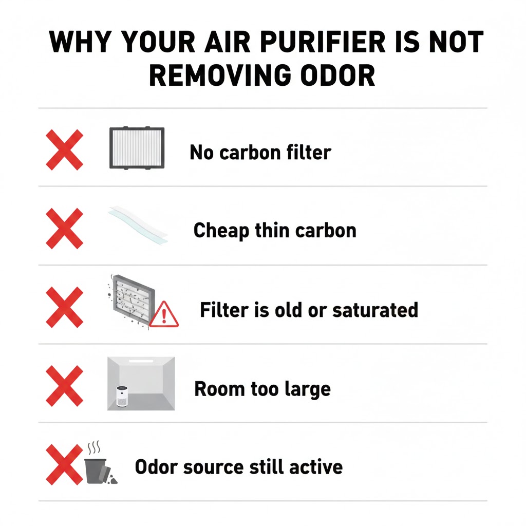why your air purifier is not removing odor