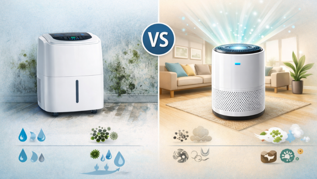 Difference Between a Dehumidifier and an Air Purifier