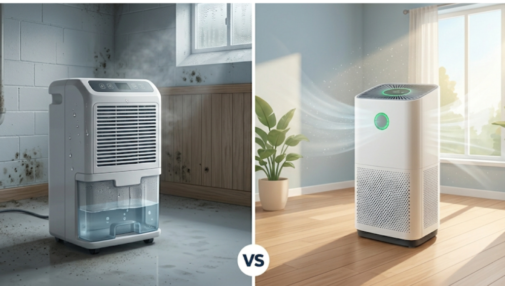 What is the difference between a dehumidifier and an air purifier?
